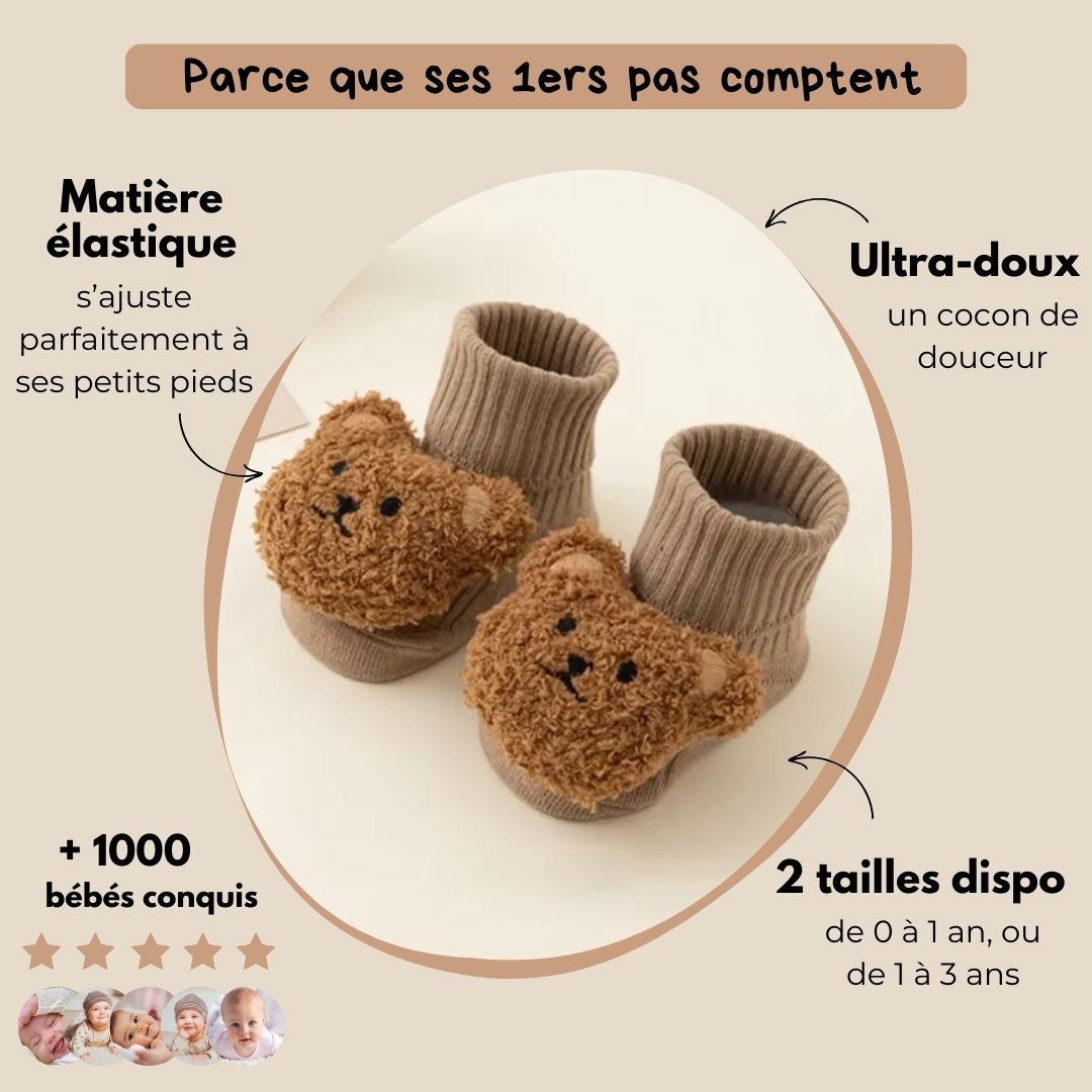 Chaussettes pour bébés anti-dérapantes et respirantes