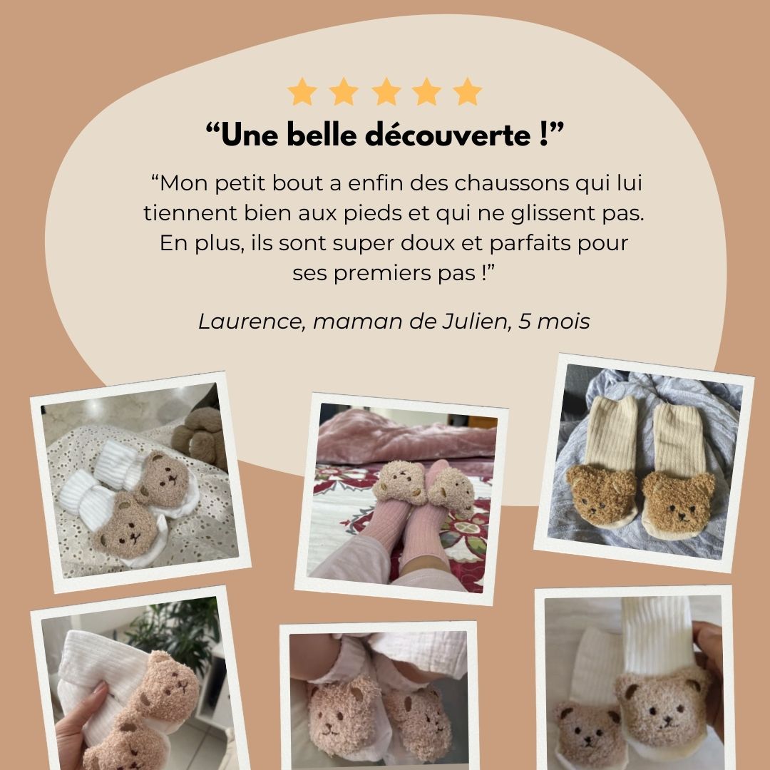 Chaussettes pour bébés anti-dérapantes et respirantes